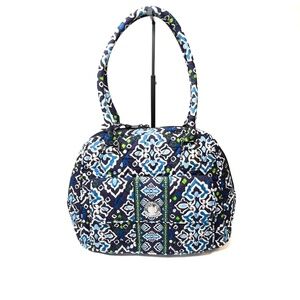 Vera Bradley Bag Turnlock Ink Blue Satchel Shoulder Bag Vintage